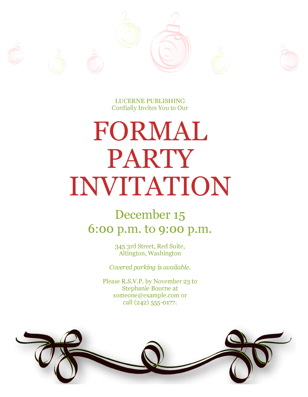 Doc  10001400  Sample Party Invitation Templates â Doc15001071